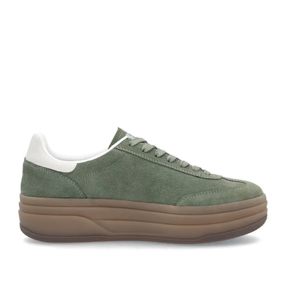 Rieker Swing2Go W3700-54 Olive Green & Cream G 1/2 Fit Sneakers