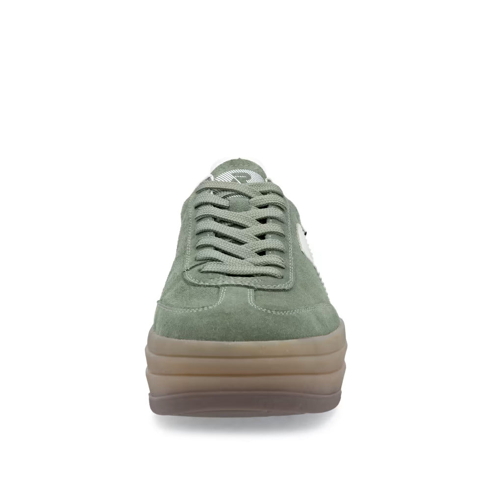 Rieker Swing2Go W3700-54 Olive Green & Cream G 1/2 Fit Sneakers