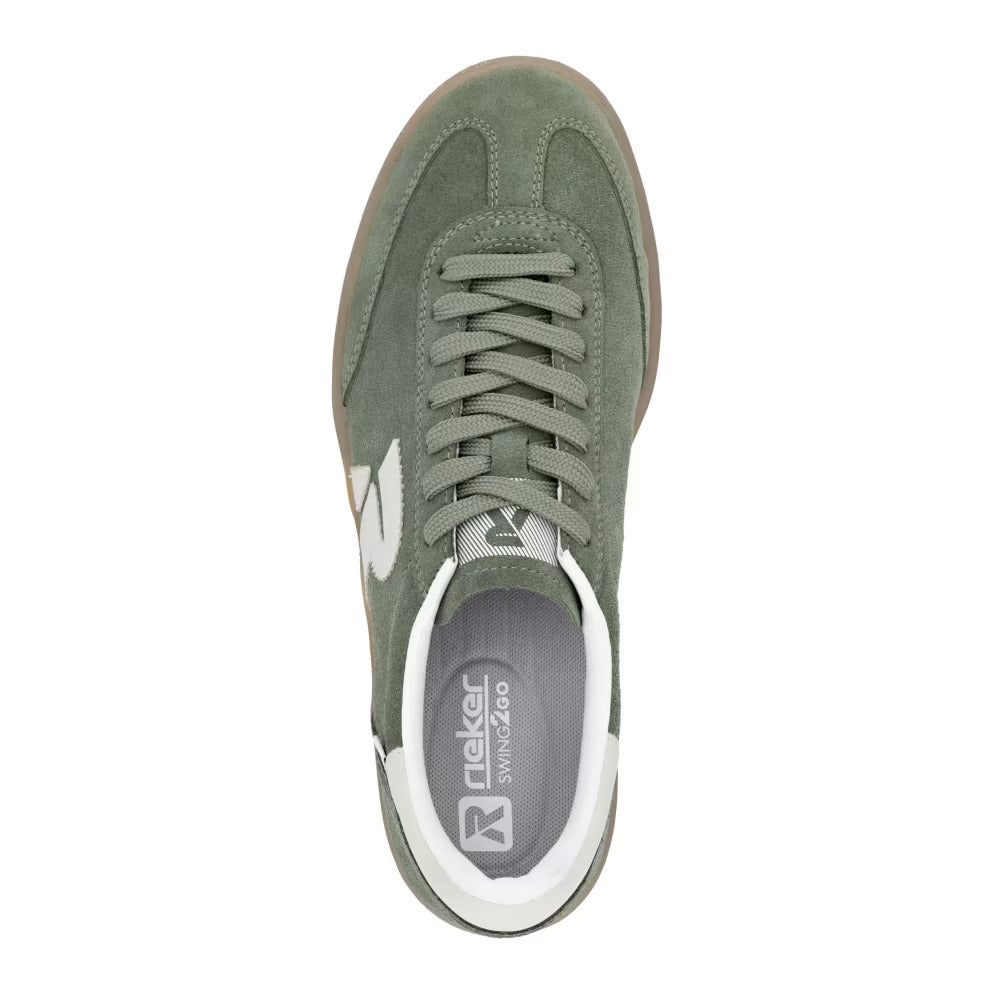 Rieker Swing2Go W3700-54 Olive Green & Cream G 1/2 Fit Sneakers