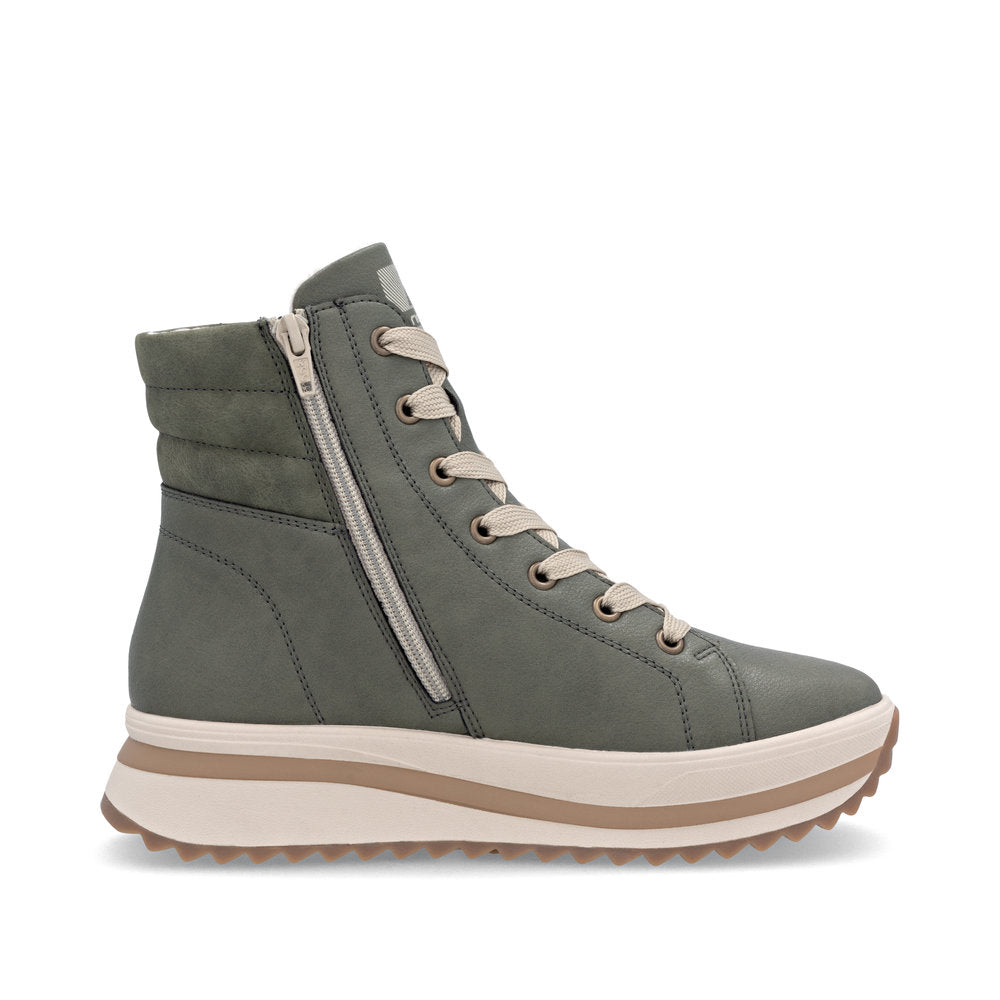 Rieker Soft W3870-54 Moor Green Lace Boots
