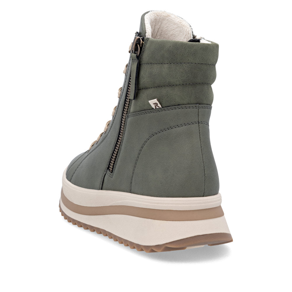 Rieker Soft W3870-54 Moor Green Lace Boots