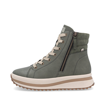 Rieker Soft W3870-54 Moor Green Lace Boots