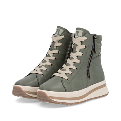 Rieker Soft W3870-54 Moor Green Lace Boots