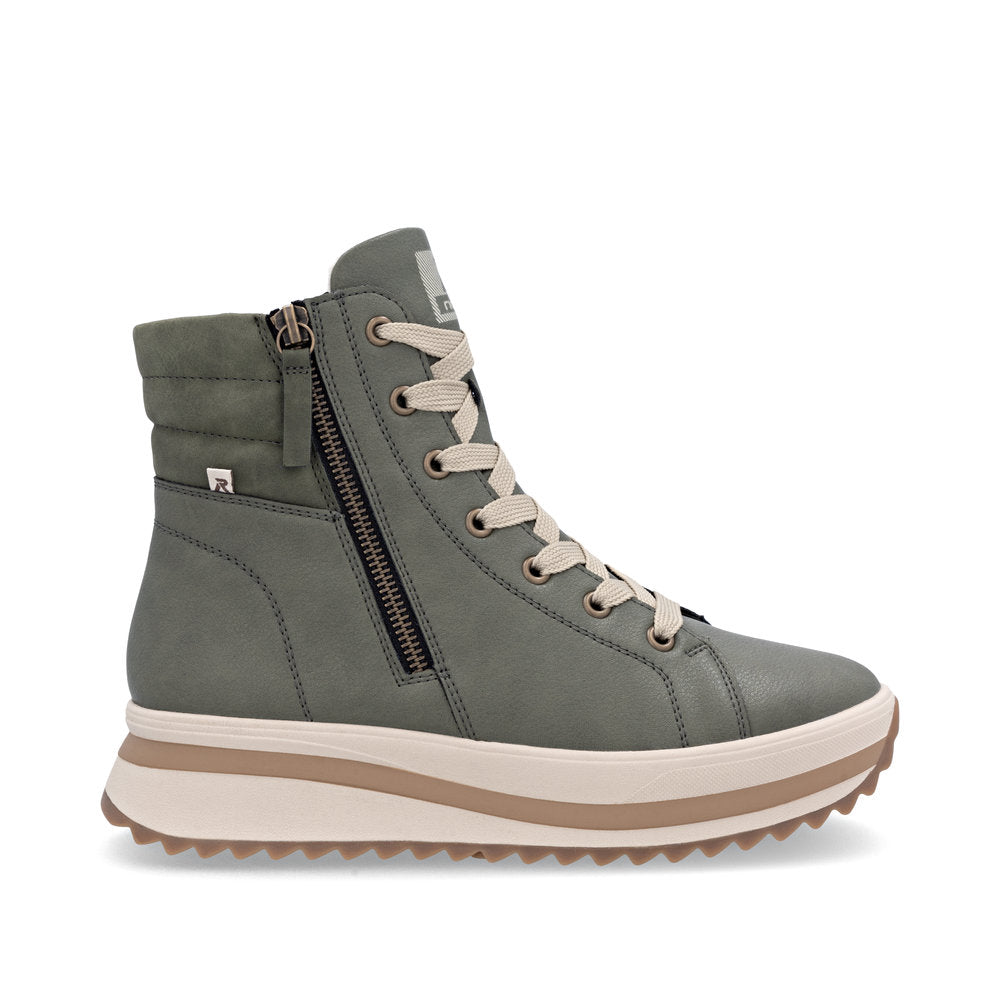 Rieker Soft W3870-54 Moor Green Lace Boots