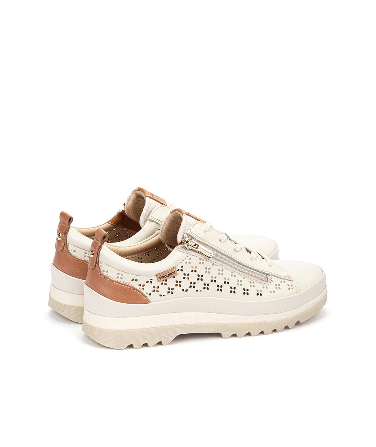 Pikolinos Vigo W3W-6841C1 909 Nata Cream Shoes with Side Zip