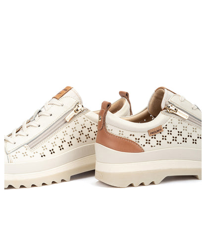 Pikolinos Vigo W3W-6841C1 909 Nata Cream Shoes with Side Zip