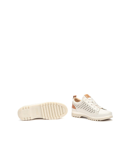 Pikolinos Vigo W3W-6841C1 909 Nata Cream Shoes with Side Zip