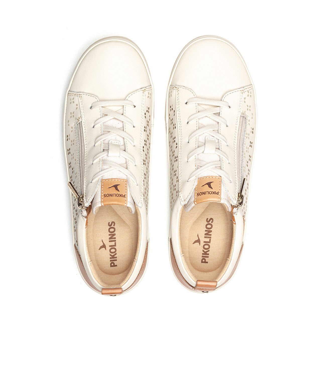 Pikolinos Vigo W3W-6841C1 909 Nata Cream Shoes with Side Zip