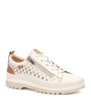 Pikolinos Vigo W3W-6841C1 909 Nata Cream Shoes with Side Zip