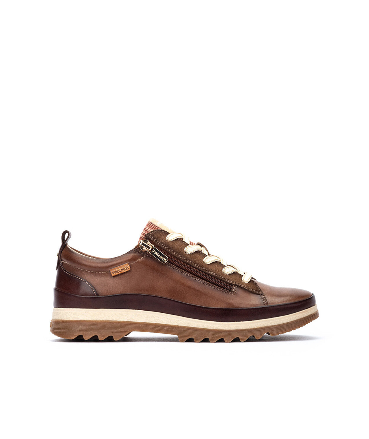 Pikolinos Vigo W3W-6979C5 Topo Brown Mix Lace & Zip Shoes