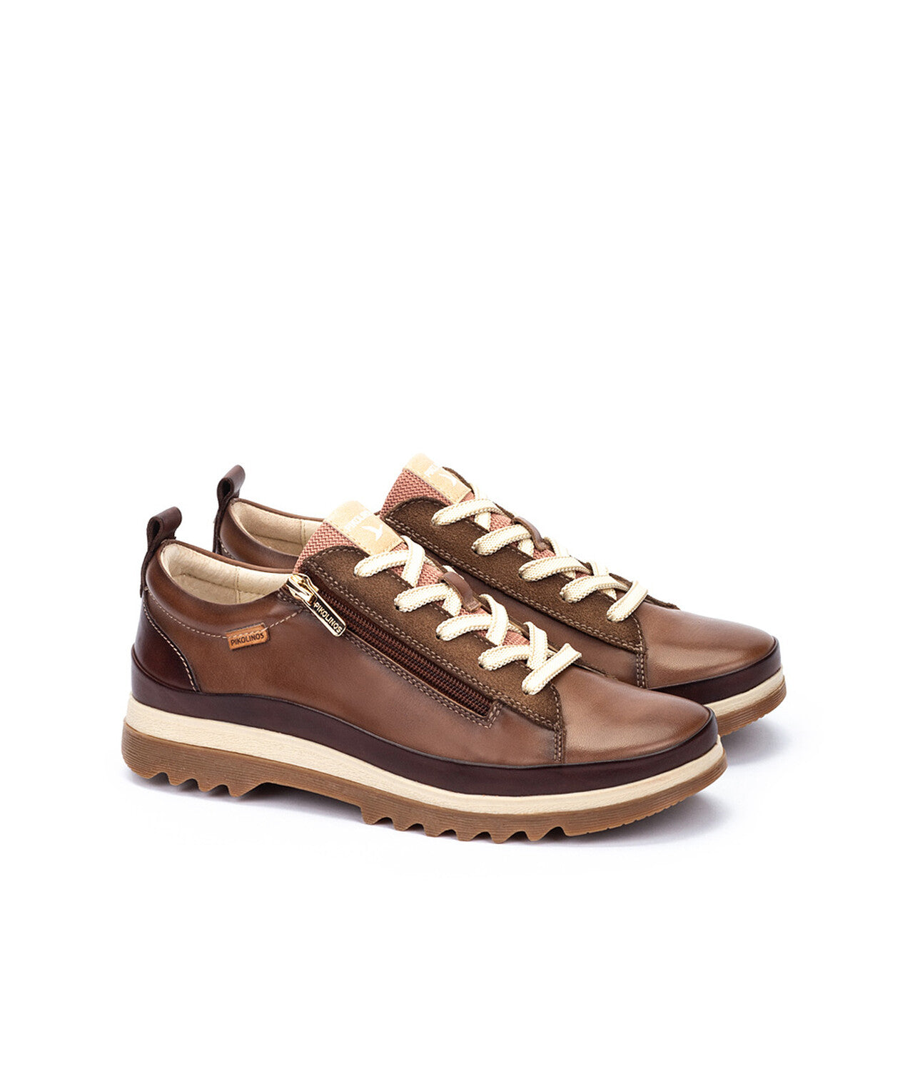 Pikolinos Vigo W3W-6979C5 Topo Brown Mix Lace & Zip Shoes