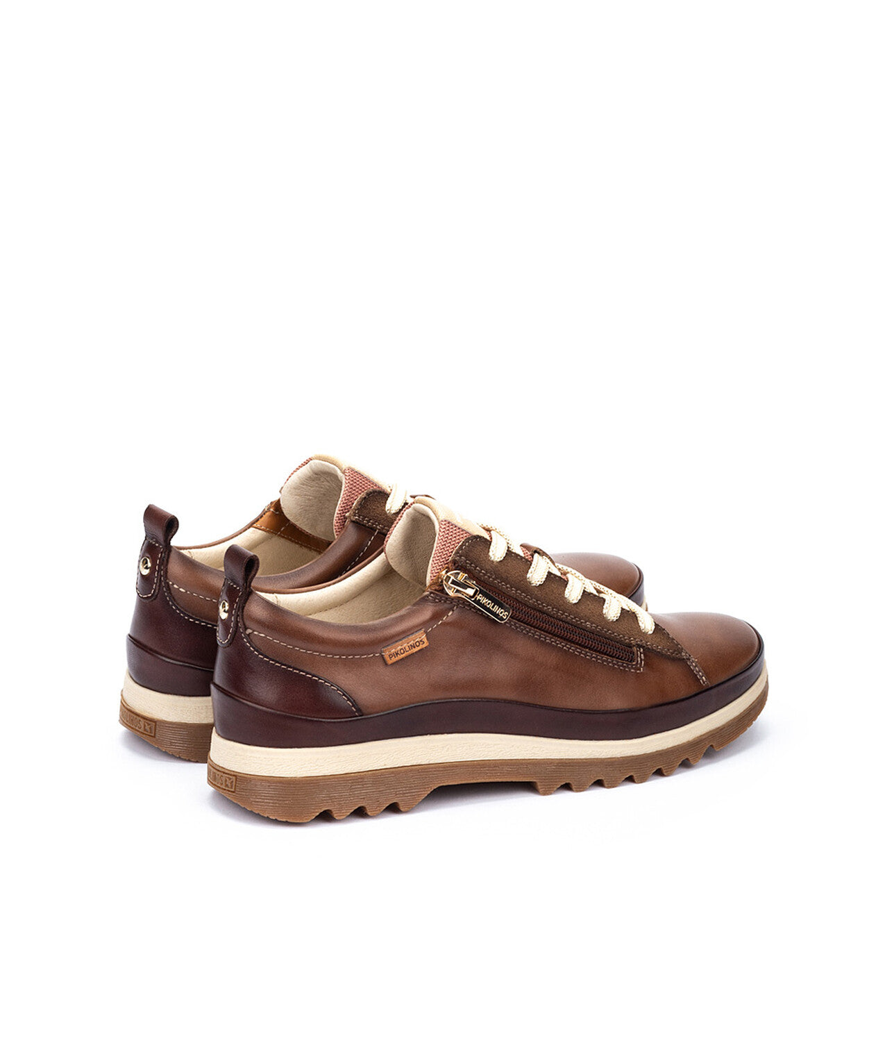 Pikolinos Vigo W3W-6979C5 Topo Brown Mix Lace & Zip Shoes