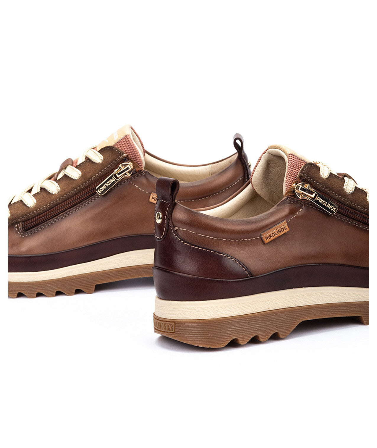 Pikolinos Vigo W3W-6979C5 Topo Brown Mix Lace & Zip Shoes