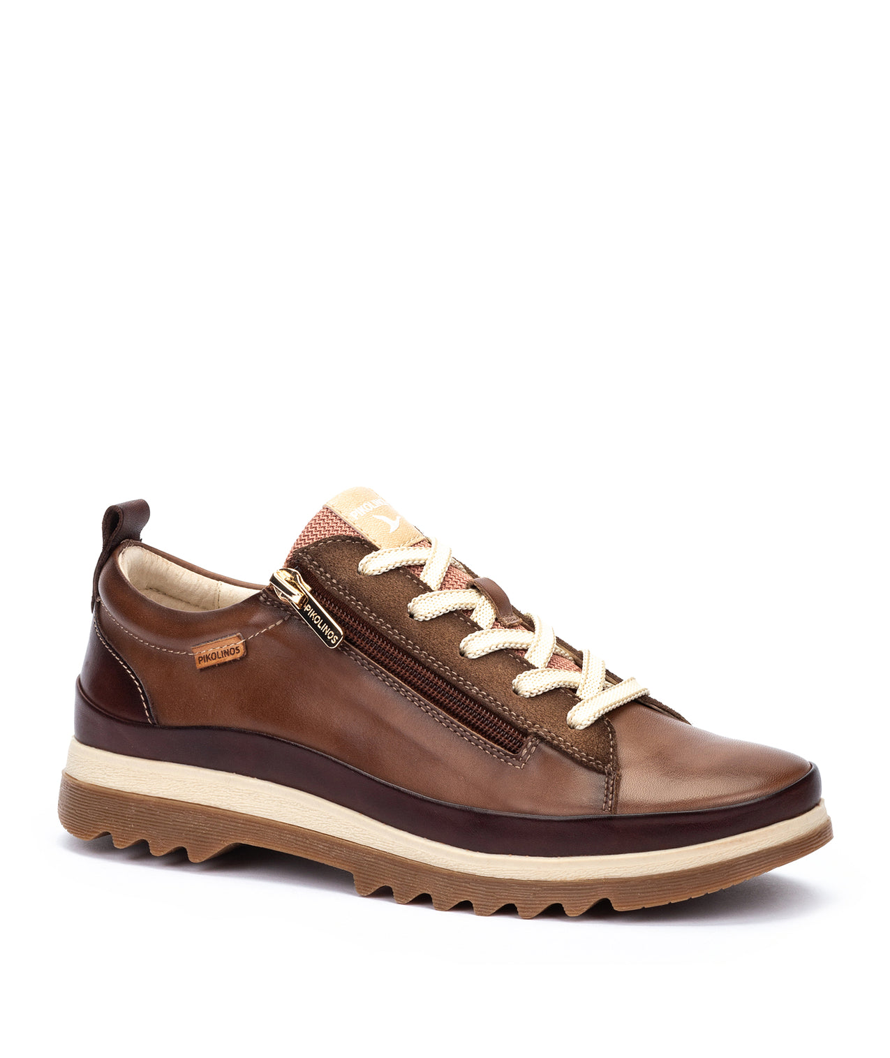 Pikolinos Vigo W3W-6979C5 Topo Brown Mix Lace & Zip Shoes