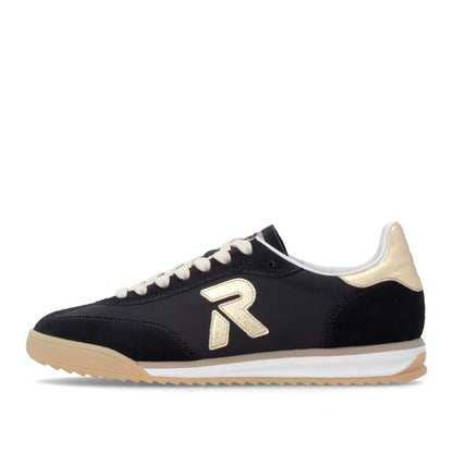 Rieker W4000-01 Black & Light Gold Trainers