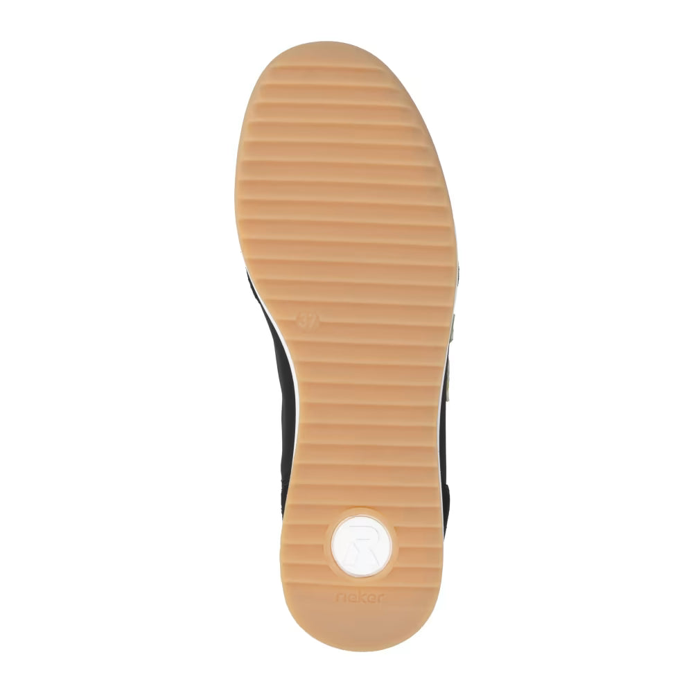 Rieker W4000-01 Black & Light Gold Trainers