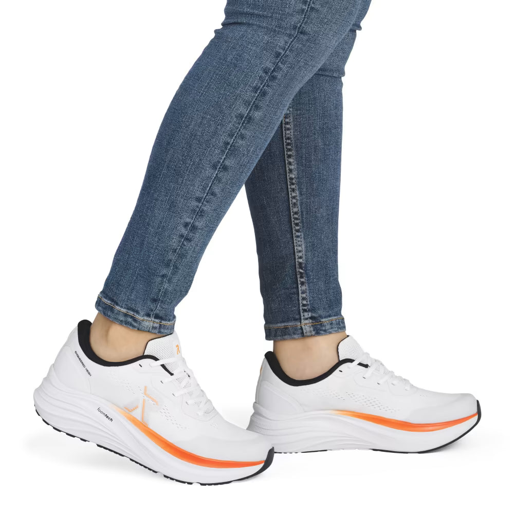 Rieker W4102-80 White & Orange G Fit Sneakers