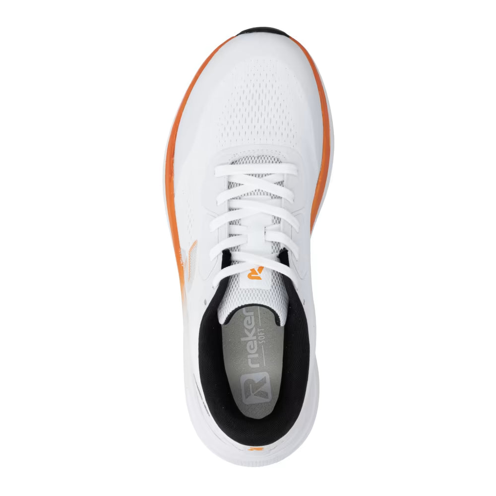 Rieker W4102-80 White & Orange G Fit Sneakers