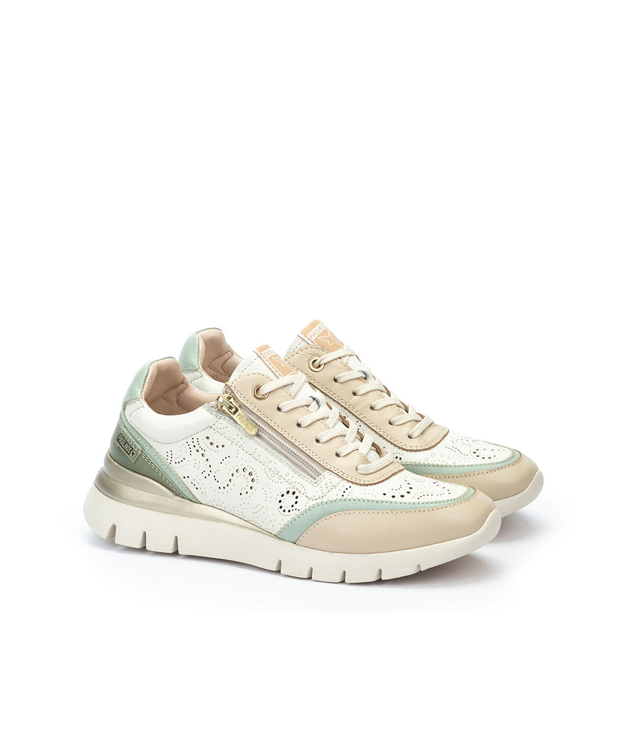 Pikolinos Cantabria W4R-6622C2 912 Off White Combi Sneakers with Zip