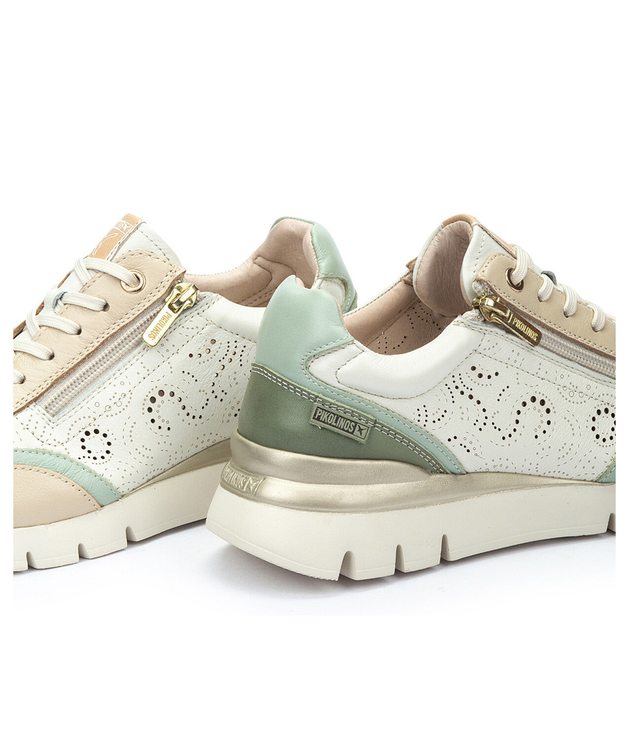 Pikolinos Cantabria W4R-6622C2 912 Off White Combi Sneakers with Zip