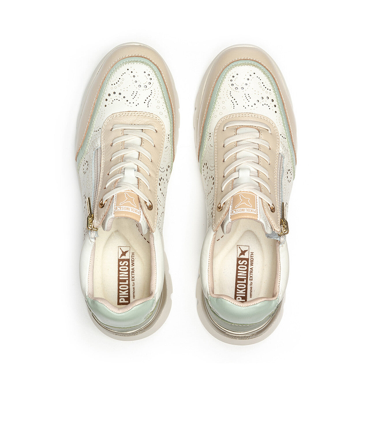 Pikolinos Cantabria W4R-6622C2 912 Off White Combi Sneakers with Zip