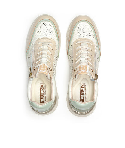 Pikolinos Cantabria W4R-6622C2 912 Off White Combi Sneakers with Zip