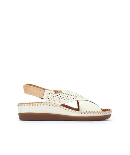 Pikolinos Cadaques W8K-0848C1 909 Nata Cream Sandals with Peep Toe