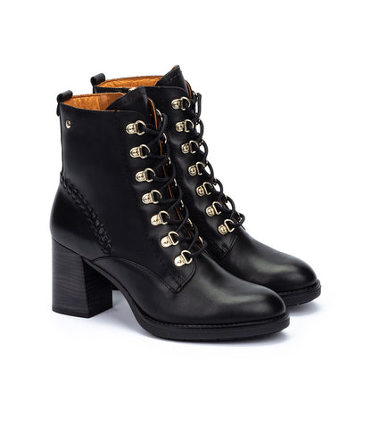 Pikolinos Palencia W9U-8955 000 Black Block Heel Boots