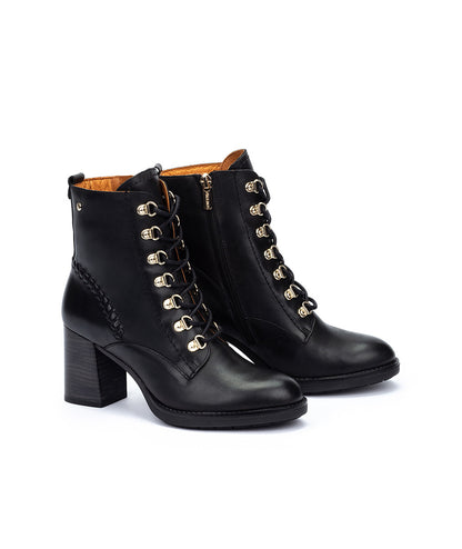Pikolinos Palencia W9U-8955 000 Black Block Heel Boots