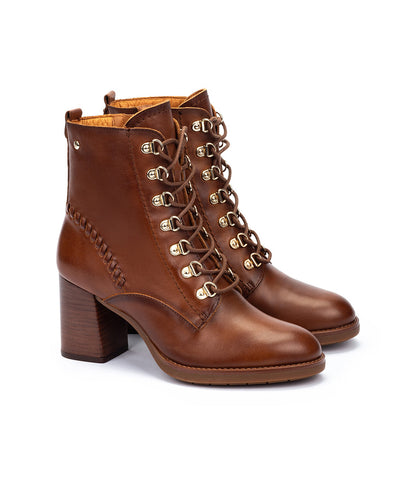 Pikolinos Palencia W9U-8955 202 Cuero Tan Block Heel Boots