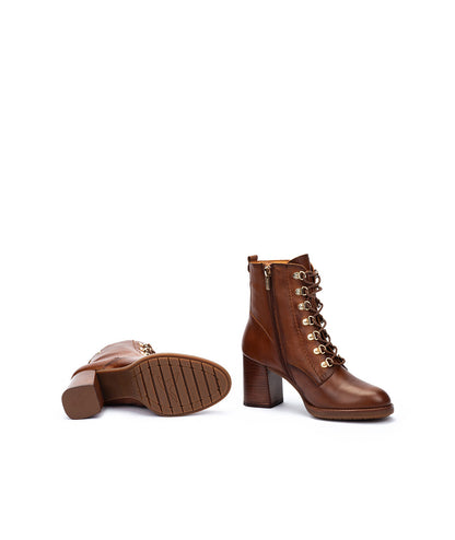 Pikolinos Palencia W9U-8955 202 Cuero Tan Block Heel Boots