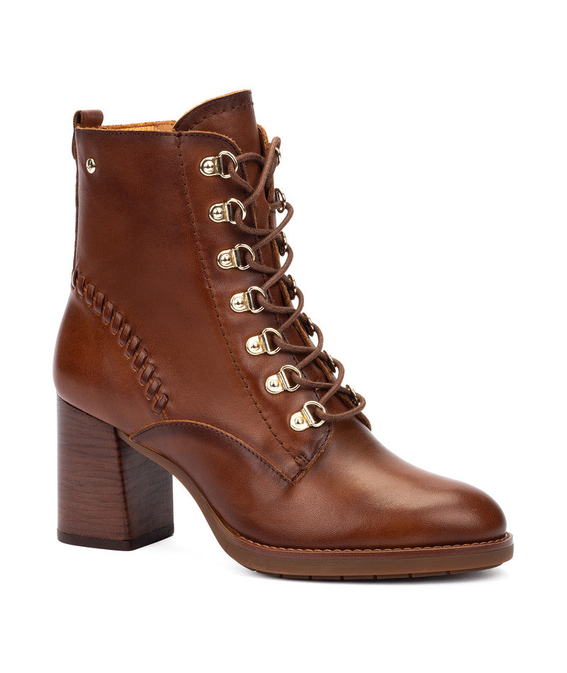 Pikolinos Palencia W9U-8955 202 Cuero Tan Block Heel Boots