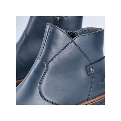 Rieker X9164-14 Navy Wedge Ankle Boots