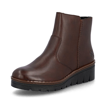 Rieker X9165-27 Brown Wedge Boots