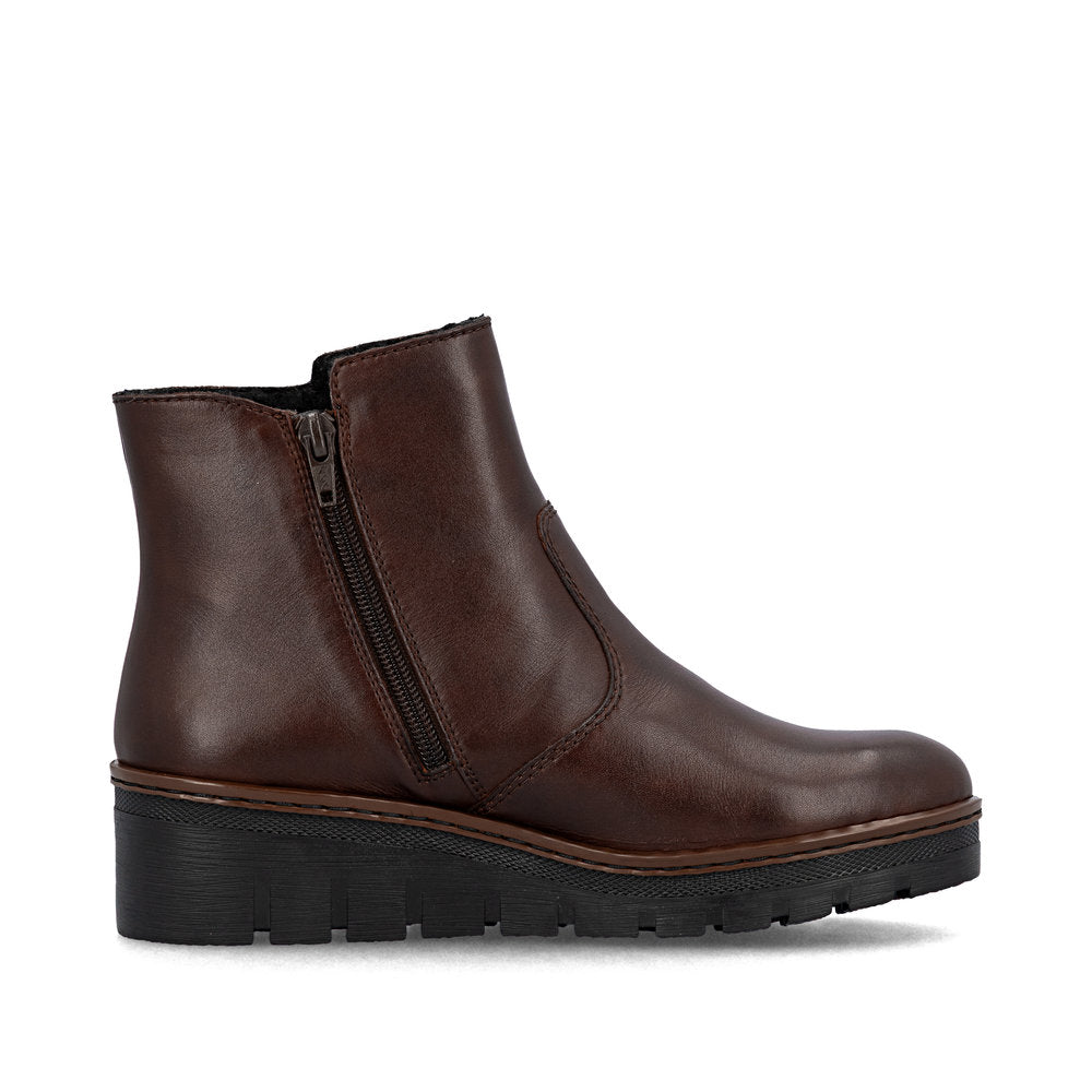 Rieker X9165-27 Brown Wedge Boots
