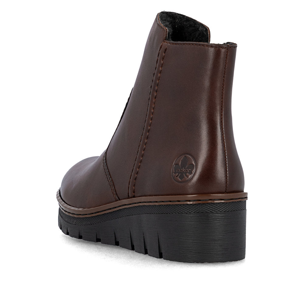 Rieker X9165-27 Brown Wedge Boots