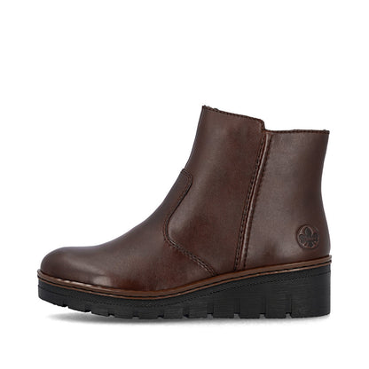 Rieker X9165-27 Brown Wedge Boots