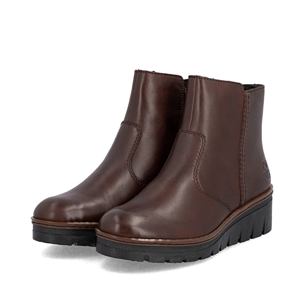 Rieker X9165-27 Brown Wedge Boots