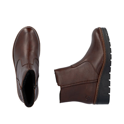 Rieker X9165-27 Brown Wedge Boots