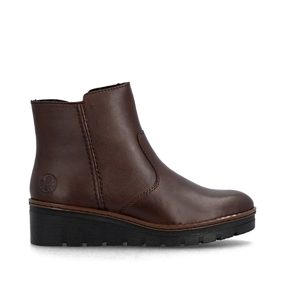 Rieker X9165-27 Brown Wedge Boots