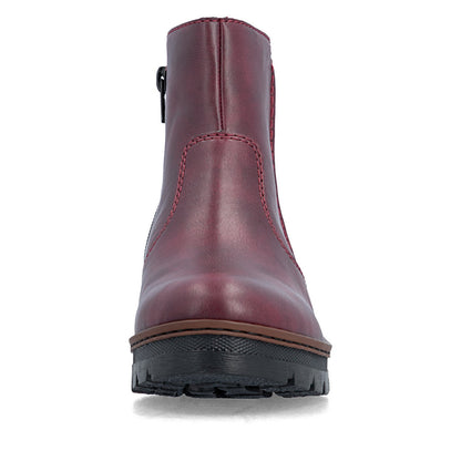 Rieker X9165-35 Wine Wedge Boots