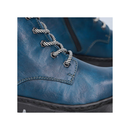 Rieker Y2440-12 Petrol Blue Lace Boots