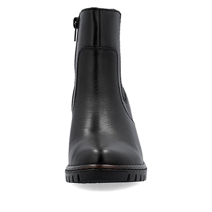 Rieker Y2577-00 Black Block Heel Ankle Boots