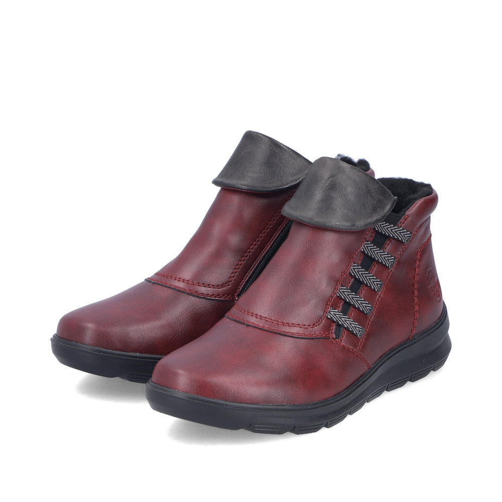 Rieker Z0071-35 Wine & Graphit Grey Boots