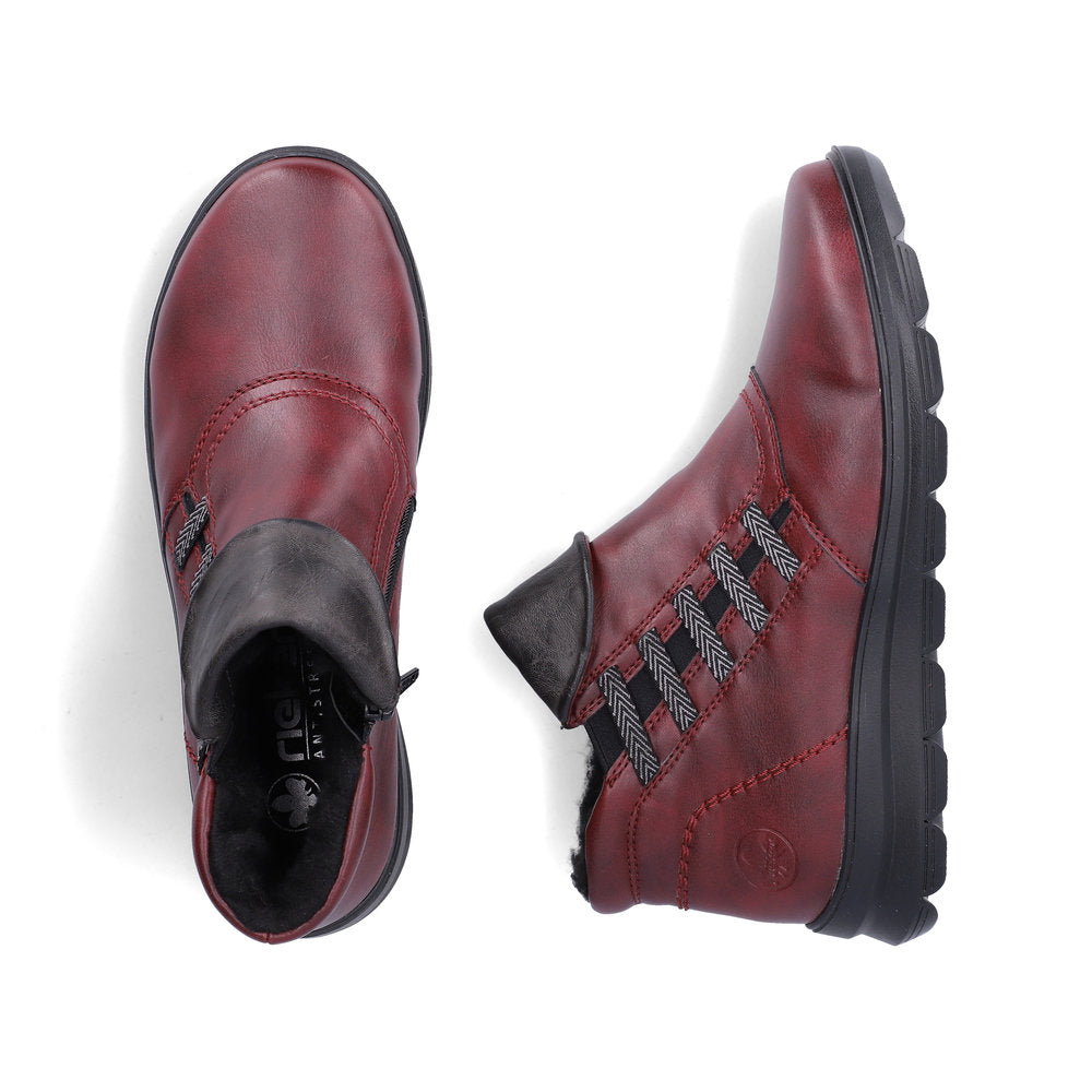 Rieker Z0071-35 Wine & Graphit Grey Boots