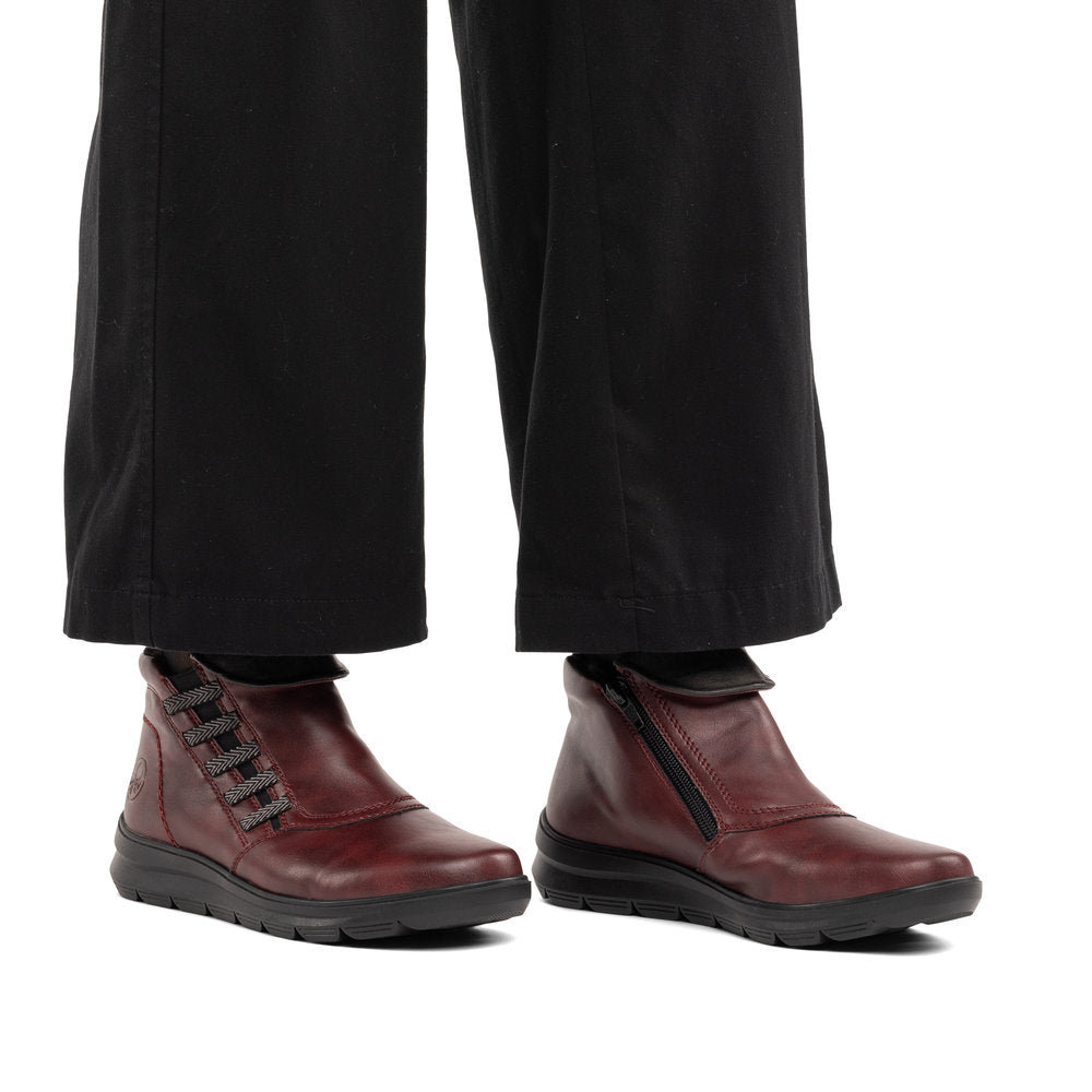 Rieker Z0071-35 Wine & Graphit Grey Boots