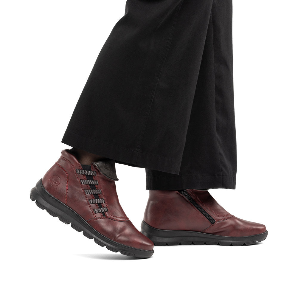Rieker Z0071-35 Wine & Graphit Grey Boots