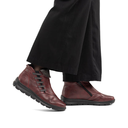 Rieker Z0071-35 Wine & Graphit Grey Boots