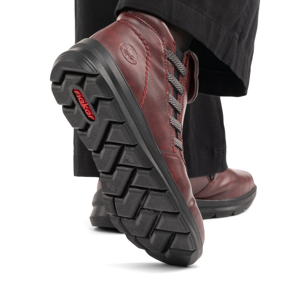 Rieker Z0071-35 Wine & Graphit Grey Boots