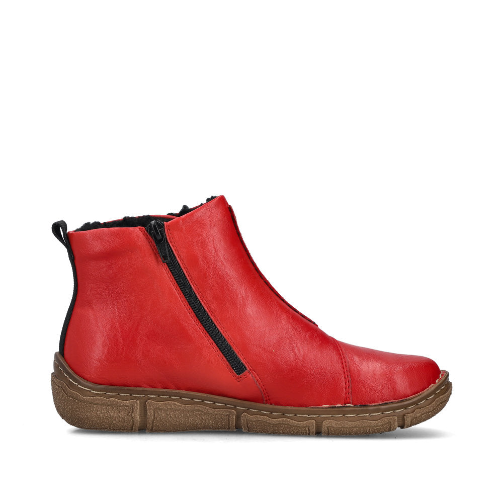 Rieker Z3782-33 Flamme Red Ankle Boots
